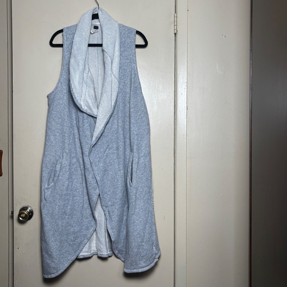 Free People Jackets & Blazers - Free People Cardigan Vest Women P/S Gray We The Free Waterfall Drape Sleeveless